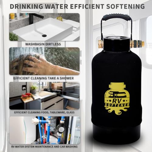 RV Water Softener System with Heavy Metal Filter & Protective Cover