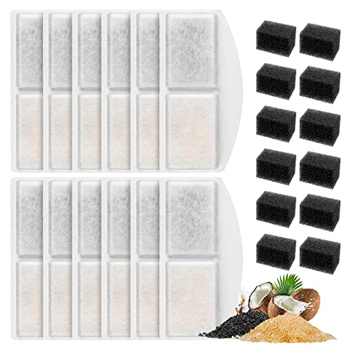 12+12 PACK Cat Water Fountain Filters for 100oz (24 Count)