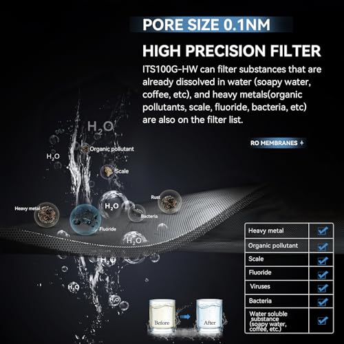 Portable Water Filter with Hybrid and RO Filter
