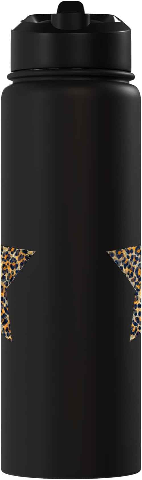 Star Shape - Cute Cheetah Leopard Print Graphic Stainless Steel Insulated Water Bottle