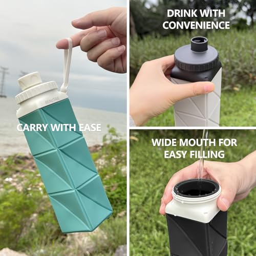 Collapsible Water Bottles 21 oz (2 Count)