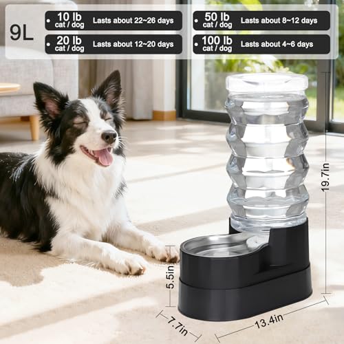 9L Elevated Dog Water Dispenser