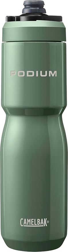 CamelBak Podium Steel Insulated Stainless Steel Bike Water Bottle Moss, 22oz