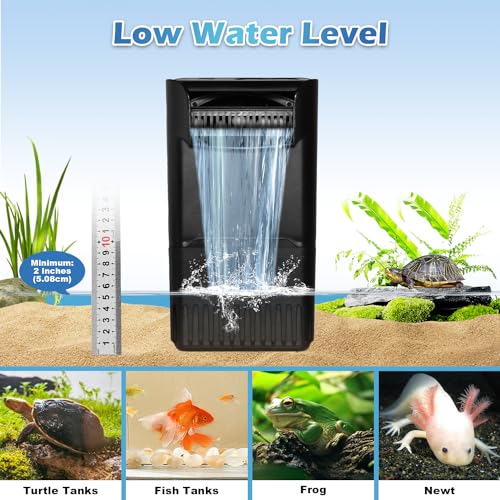 222GPH 10W Turtle Tank Filter Aquarium Filter Power Adjustable 10