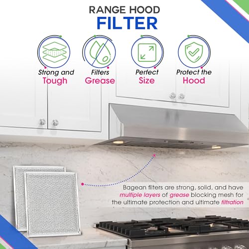 Stove Vent Filter 10.5x8.75" 97006931 Fits Nutone Broan Range Hood Filter (4 Count)