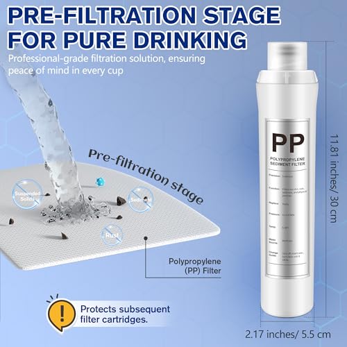 1 Pack PP Water Filter Replacement Compatible with Bluevua RO100ROPOT