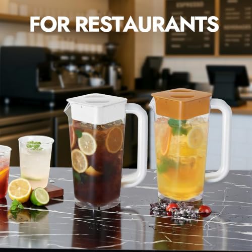 2 Pack Plastic Pitcher with Lid (2 Count)