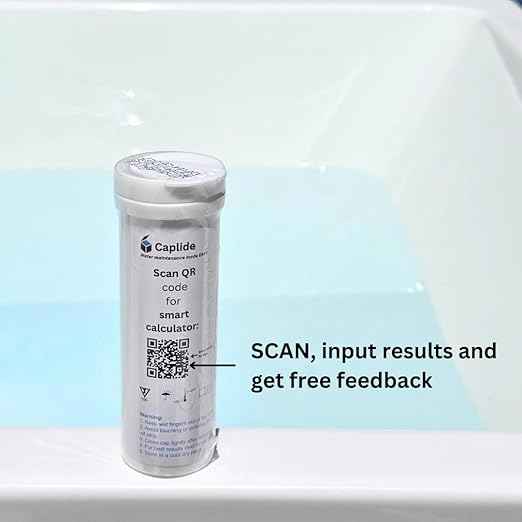 4-in-1 Cold Plunge Comprenhensive Water Quality Test Strips, Smart QR Code Testing. 100 Test-Strips