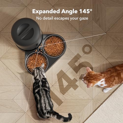 Automatic Cat Feeder with Camera for Two Cats