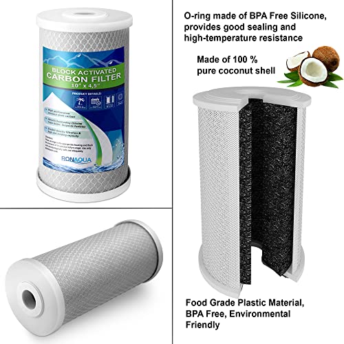 High Capacity 10 x 4.5” Transparent Whole House Water Filter Purifier System with Presser Relief Button