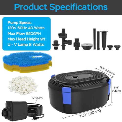 Pond Filter with Fountain Kits