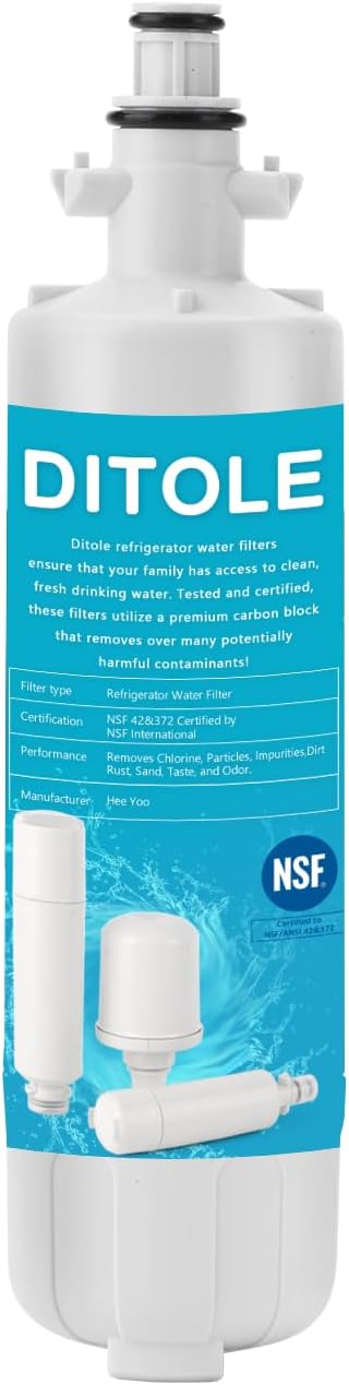 ADQ36006101 9690 Water Filter Replacement for LG LT700P, Kenmore Elite 46-9690 ADQ36006102, RWF1200A, CLCH106, RWF1052 LFX28968ST LFXS29626S LFXS30766S LFX31925ST LFX31945ST Refrigerator.1 Pcs - AquaVibe
