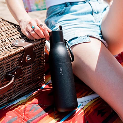 Flip Top Insulated Stainless Steel Reusable Water Bottle with Straw