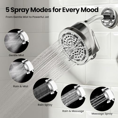 6 inch Rain Shower Head with Filter