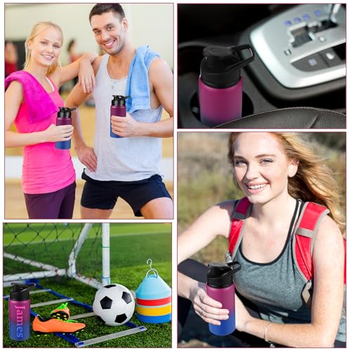 10 Pack Aluminum Water Bottles Bulk 17oz Dark Red (10 Count)