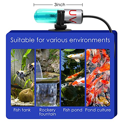 3W Mini Aquarium Algae Removal Light With Timer