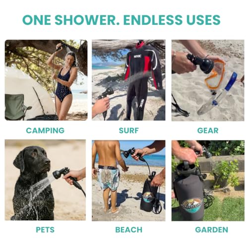 Portable Camping Shower Padded Strap Neoprene Sleeve 2.1 Gal 8L