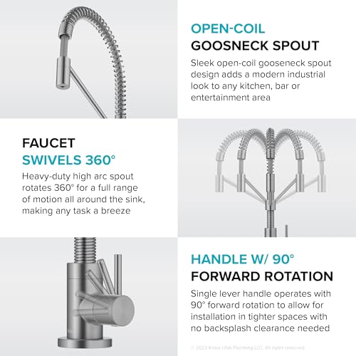 Bolden Single Handle Drinking Water Filter Faucet for Reverse Osmosis or Water Filtration System in Brushed Brass