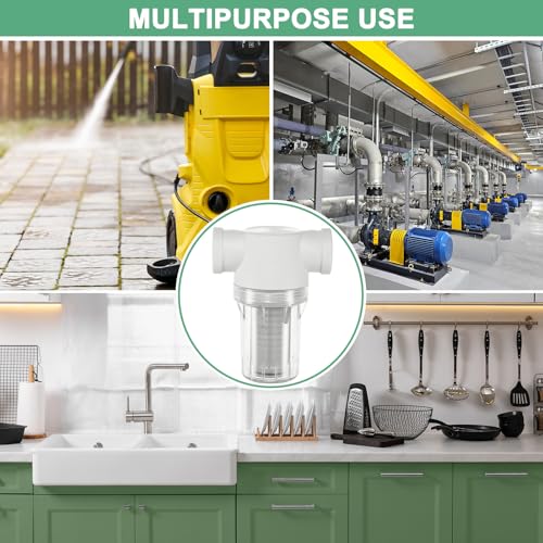 3 Pack Water Pump Strainer with 40 Mesh Stainless Steel Filter Screen