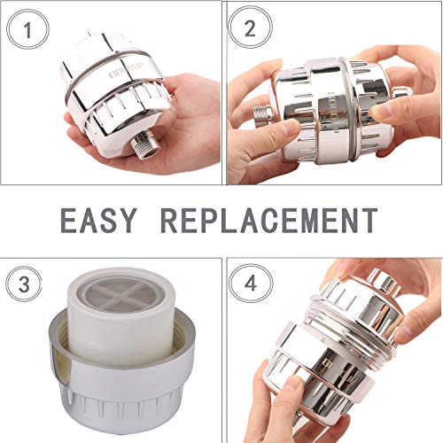 Shower Filter Replacement Cartridge for Hard Water Universal (2 Count)