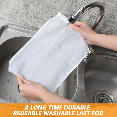 4 Pack Nut Milk Bag 12 x 8 Inch Nut Bag Strainer Reusable Nylon Cloth (4 Count)