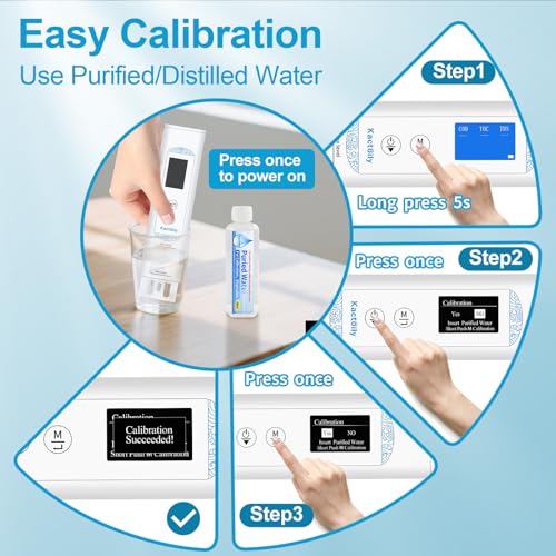 6 in 1 Water Tester for Drinking Water and Calibration Solution