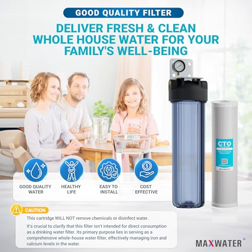 20 x 4.5 Whole House 1 Stage CTO Coconut Shell Carbon Block Water System w