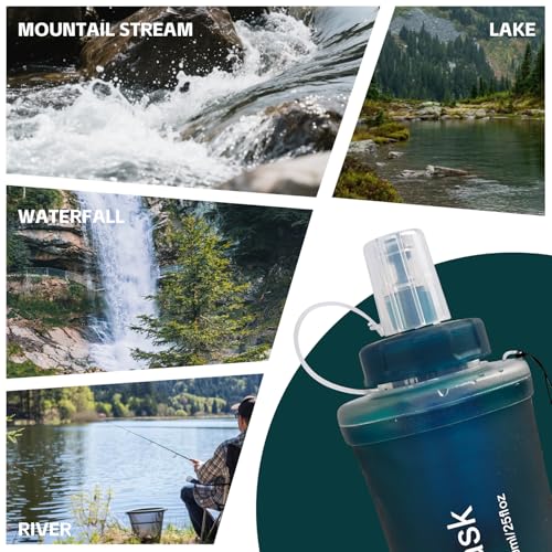 Collapsible Water Bottle with Filter for Hiking Travel