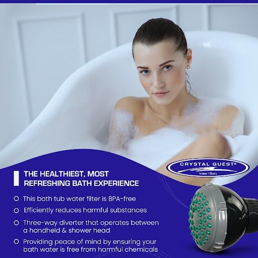 Luxury 2-in-1 Handheld and Shower Head Combo Filter System - Black - BPA Free | 1.25-2.5 GPM | Reversible Cartridge | Great for Dechlorination