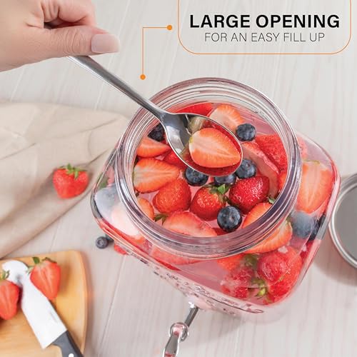 2 GALLON 2 PACK Glass Drink Dispensers for Parties