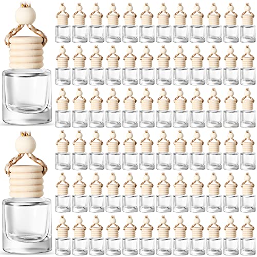 100 Pcs Car Diffuser Bottles Empty Bulk with Wood Cap (100 Count)