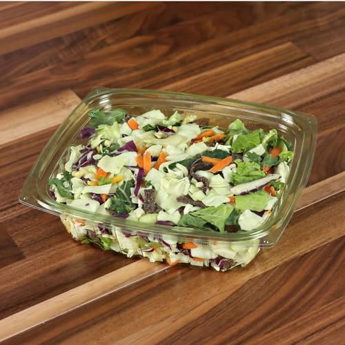 Compostable 24oz Rectangular Deli Containers With Lids (200 Count)