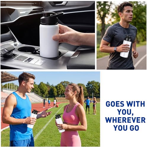 4 Pack Aluminum Water Bottles Bulk 17oz (4 Count)