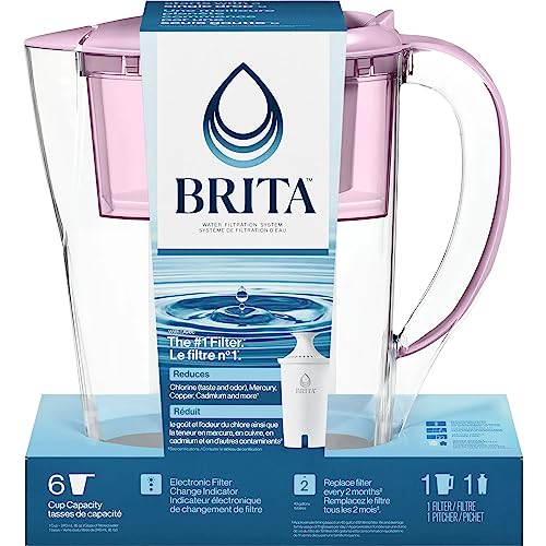 Small 6 Cup Space Saver Water Filter Pitcher with 1 Standard Filter