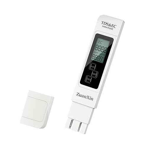 TDS Meter, 4 in 1 Water Quality Meter, Accurate and Reliable Digital TDS EC & Temp(°C,°F) TDS Meter 0-9990PPM Water PPM Tester for Drinking Water RO/DI System Aquarium (White)