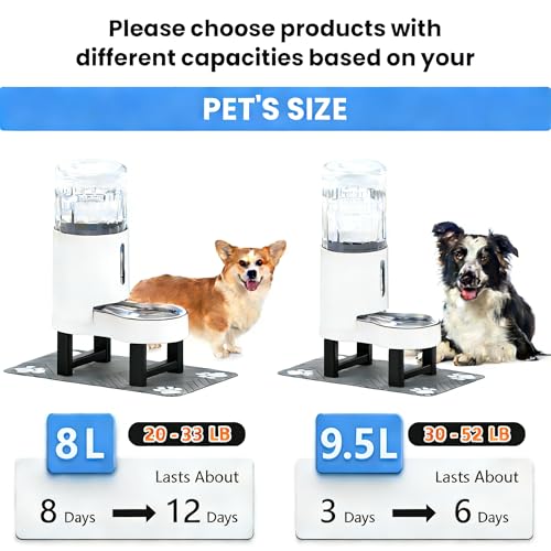 Elevated Dog Water Bowl Dispenser for Large Dogs
