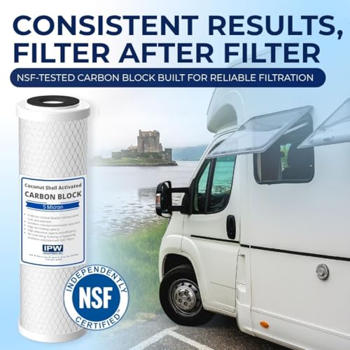 4-Pack Flow-Pur 8 (WCBCS-975-RV) Water Filter Replacement and Water Purifier Activated Carbon Filter for RV Water Filter System (4 Count)