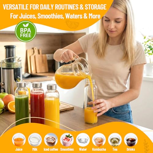 Clear Glass Bottles with Lids