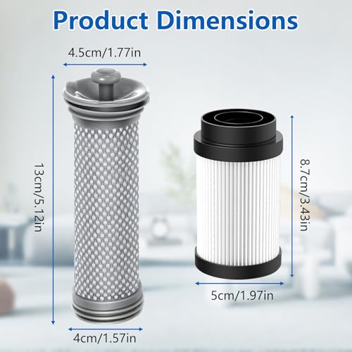 4 Pack Filter Replacement Parts for Tineco Pure ONE S15 (4 Count)