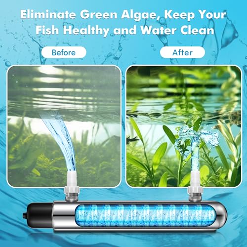 12W UV Pond Clarifier for Koi Pond Aquarium and Fish Tank