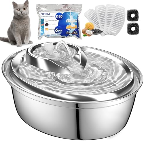 Cat Water Fountain Stainless Steel (67 Fl Oz)