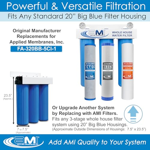 Whole House Water Filter Replacement Filter Cartridge Set for Iron Reduction