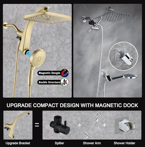 12" High Pressue Rain Shower Head with Handheld