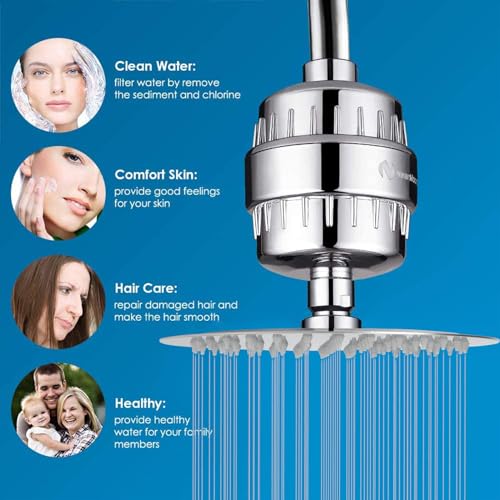 Shower Head and 15 Stage Shower Filter Combo