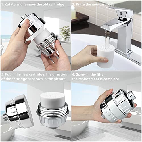 2 Pack 18 Stage Shower Filtered Cartridges