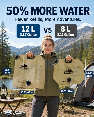3.17 Gallon 12L Collapsible Water Container with Spigot