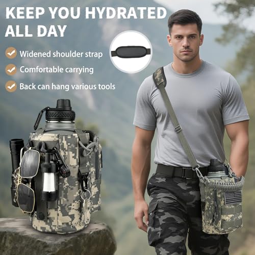 Half Gallon Water Bottle Insulated with Sleeve