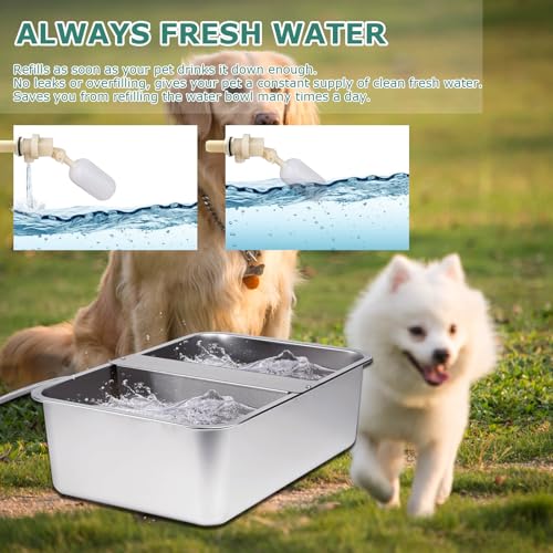 6 Gallon Automatic Dog Water Bowl Dispenser Outdoor Dog Waterer