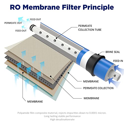 NSF ANSI 58 Certified 100 GPD Reverse Osmosis Membrane (25 Count)