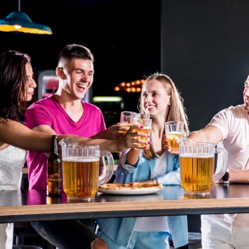 Tessco 10 Pcs Plastic Pitchers 60 Oz Clear Water Beer Jug Large (10 Count)
